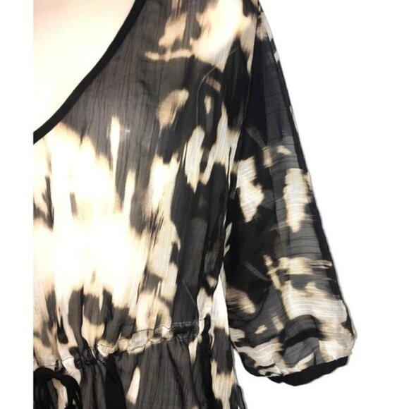 Daniel Rainn Women's S Small Blouse Tunic Top Drawstring Waist Dolman Sleeves - Picture 2 of 6